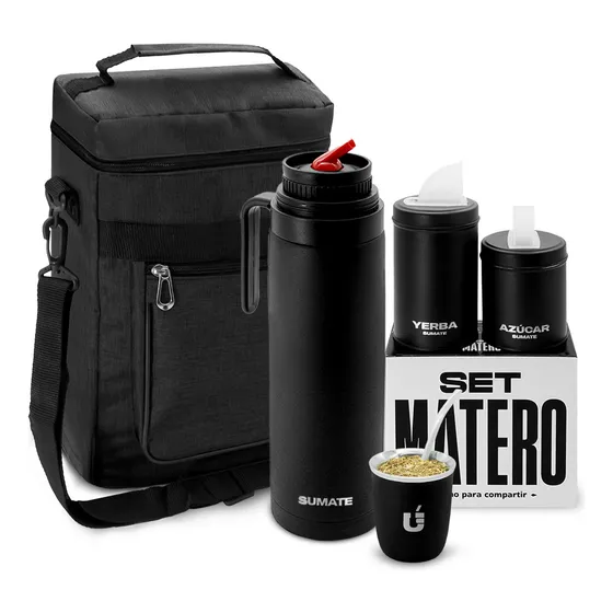 Equipo Matero Sumate Termo 1 L Mate Bombilla Latas Y Bolso 