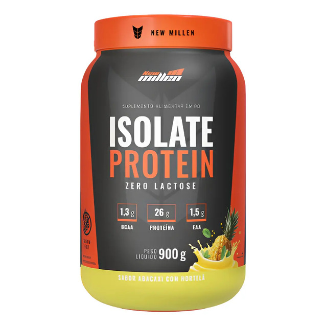 Whey Isolate Protein Pote 900g Proteína Isolada New Millen Sabor Abacaxi Com Hortelã Whey Isolate Protein Pote 900g Proteína Isolada New Millen Sabor Abacaxi Com Hortelã