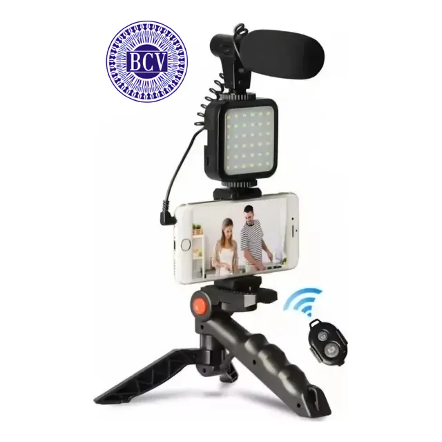 Estabilizador De Video, Luz, Microfono Ay-49 Para Celulares