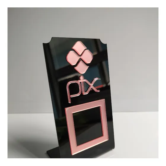 Placa Pix Em Acrilico Qrcode Para Pagamento 