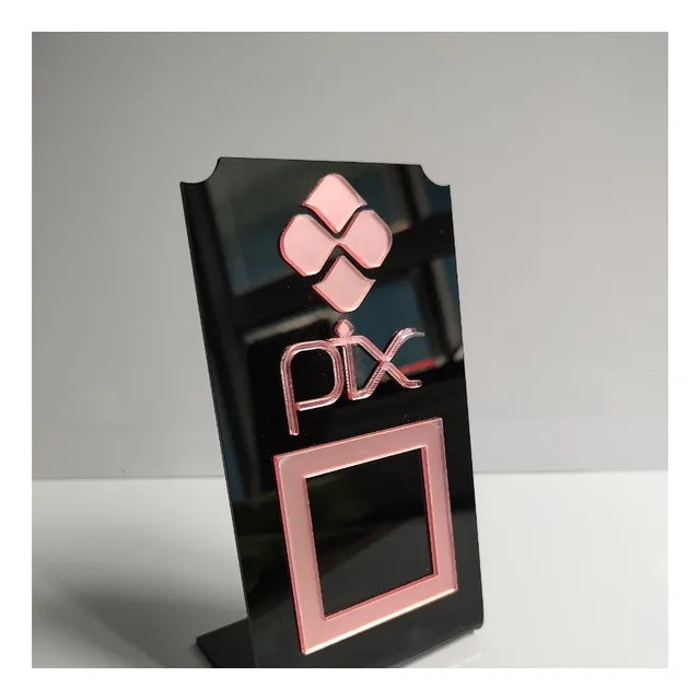 Placa Pix Em Acrilico Qrcode Para Pagamento 