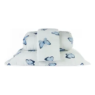 Js Oliveira Store Kit Cobre Leito Colcha Casal 3 Peças Matelado Algodão Misto Bor