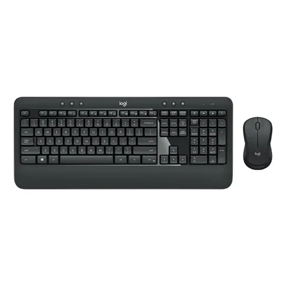 Kit de teclado y mouse inalámbrico Logitech MK540 Español España de color negro