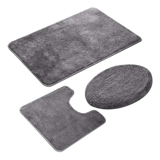 Juego De Alfombras De Baño Gris