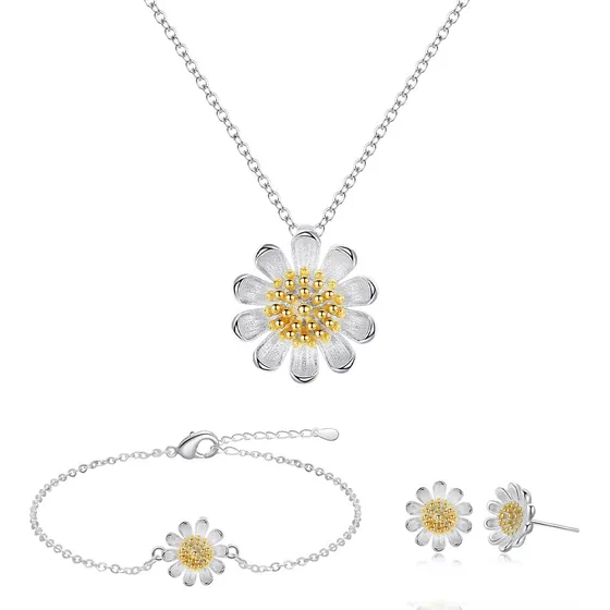Conjunto De Joyas Para Mujer Collar Y Aretes Y Pulsera Joyas