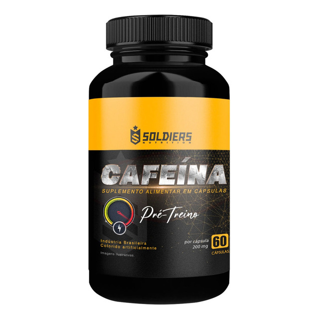 Cafeína 60 Caps - 200mg - Termogênico - 100% Pura - Soldiers Nutrition Cafeína 60 Caps - 200mg - Termogênico - 100% Pura - Soldiers Nutrition