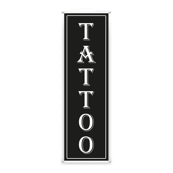 Placa Faixa Banner - Tattoo 100x30 Cm