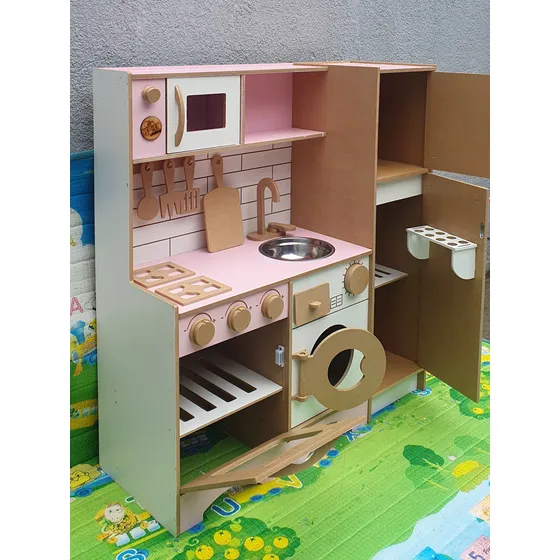 Cocina Lavarropas Heladera Infantil Combo Montessori