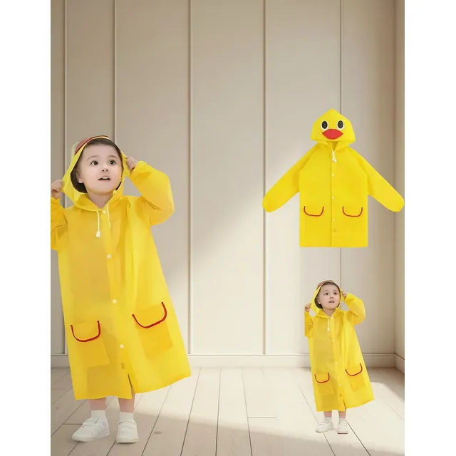 Capa De Chuva Infantil Com Capuz Impermeável Bichinhos Linda