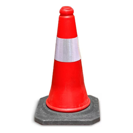 Cono Seguridad Vial Reflectivo 50cm Con Base De Goma Rsu Box Cono Seguridad Vial Reflectivo 50cm Con Base De Goma Rsu Box
