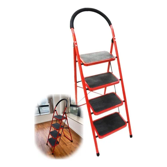 Escalera De Caño Plegable 4 Escalones Reforzada 150kg Kld