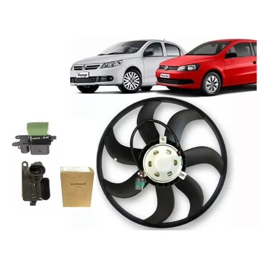 Electroventilador Y  Resistencia Vw Gol Trend Suran Fox Aire