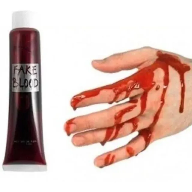 Sangre Falsa Artificial Maquillaje + Jeringa.  Minifiestas