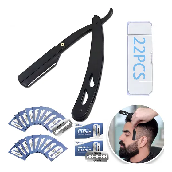 22pzs Kit Barberia Porta Navajas, Peluquero,razurar Afeitar