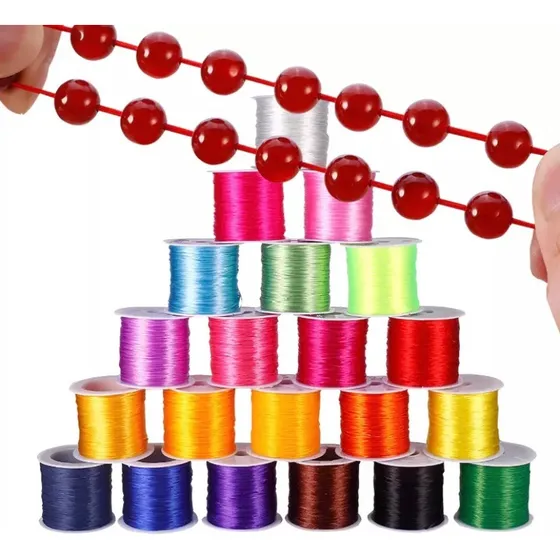 Hilo Elasticado Pulseras Manualidades 2 Mts Colores Variados