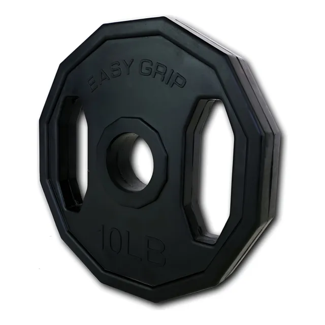 Par Disco Ahulado 10 Lb 12 Lados Easy Grip Con 2 Agarres