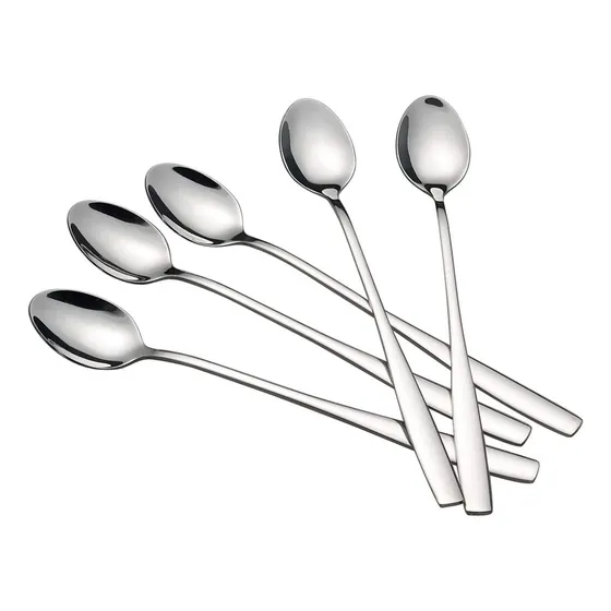 Hommp Mango Largo Cuchara Te Helado Acero Inoxidable Set 16