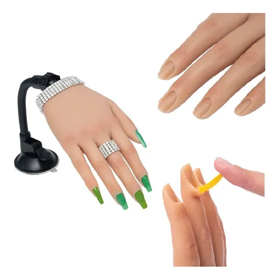 Mano Realista De Silicona Para Práctica De Manicure