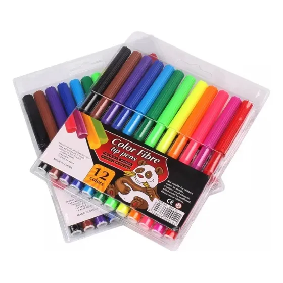 10 Kit 12 Lápices Marcadores Scripto Lavables A Base De Agua