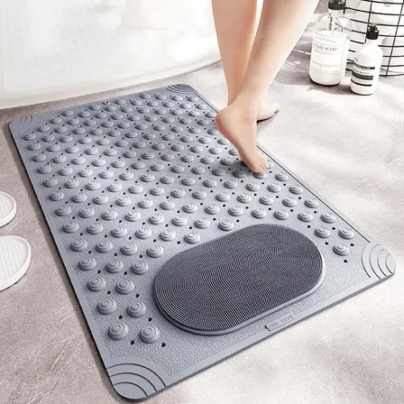 Tapete Banheiro Box Antiderrapante Pvc Para Idoso Infantil Criança E Gestante 70x36cm - Com Ventosas Segurança E Proteção Para No Banho E Chuveiro