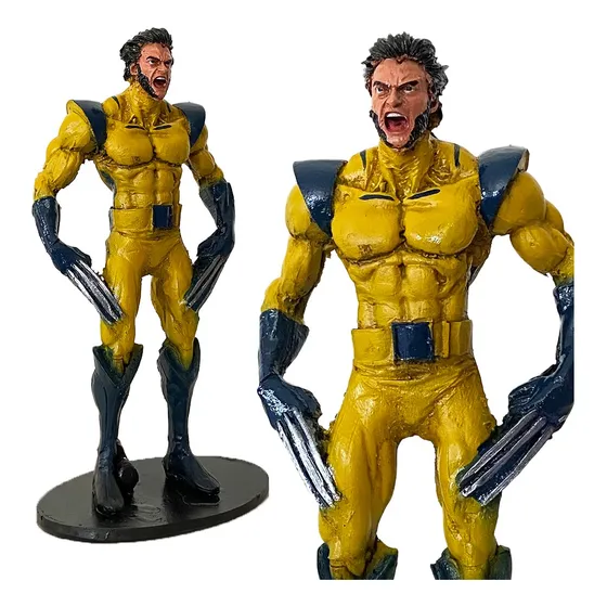 Boneco Wolverine X-men Estátua Colecionável Resina 18 Cm