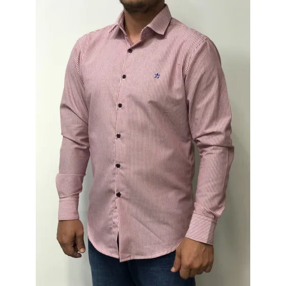 Camisa Caballero Vestir Mangas Largas Mod Sam 6 Rayas