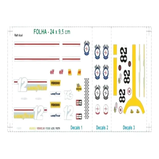 Autorama Estrela Decalque Carro 1/32 Senna Piquet Fittipaldi