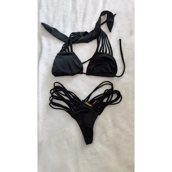 Traje De Baño Negro Marca Curvas