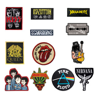 12 Parches De Tela Bandas De Rock Para Ropa Planchar #150 12 Parches De Tela Bandas De Rock Para Ropa Planchar #150