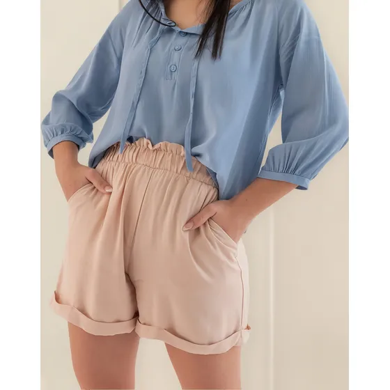 Short Nano De Twill Tiro Alto Malta #2404