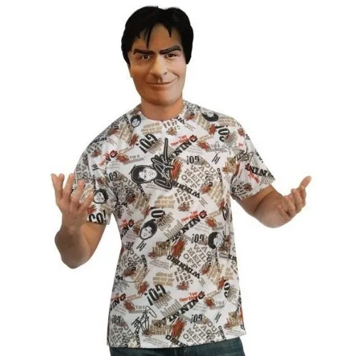 Camisa Y Máscara De Charlie Sheen, Multicolor