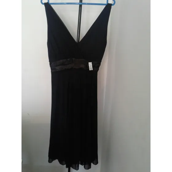 Vestidos De Fiesta Negro Y Estampado Importado Usado 