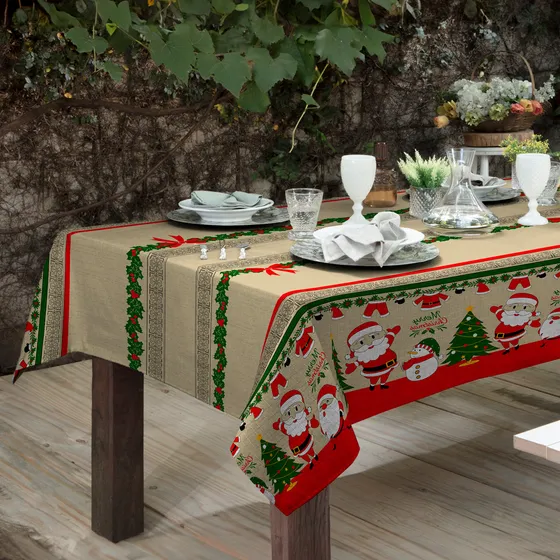 Toalha De Mesa 3 Metros 8 Lugares Tecido Linhão Grande Natal