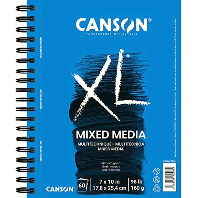 Canson Xl Mix Media Pad, 7 X10 Side Wire