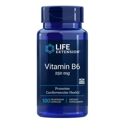 Suplemento Life Extension De Vitamina B6 250 Mg 100 Vcaps X