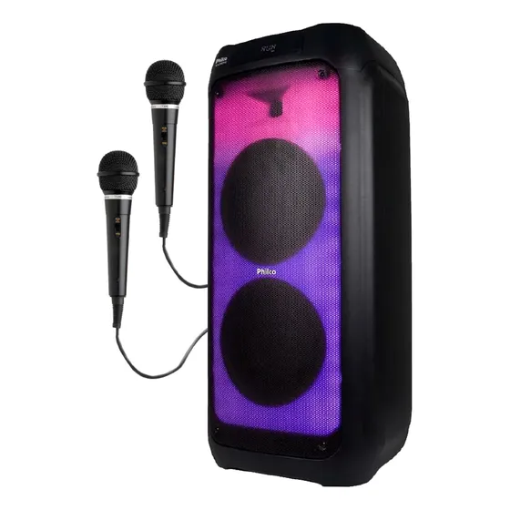 Caixa De Som Amplificada Philco Pcx7200 1350w - 2 Mic