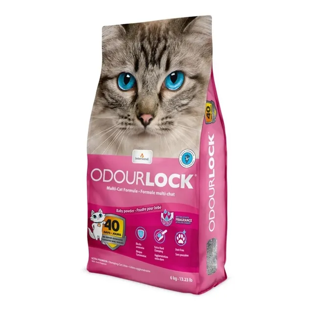 Odourlock Arena Gatos Libre Polvo Ultrapremium Talco 6kg