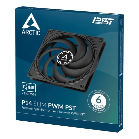 Fan Cooler 140mm Arctic P14 Slim Pwm Pst Pro Delgado 1800rpm Led Sin Led