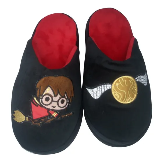 Harry Potter Pantuflas Bordadas Snitch Dorada
