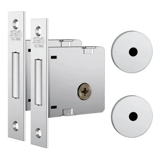 Trava De Segurança Stam Tetra 1004 Longa Dupla Redonda Inox Cor UNICO