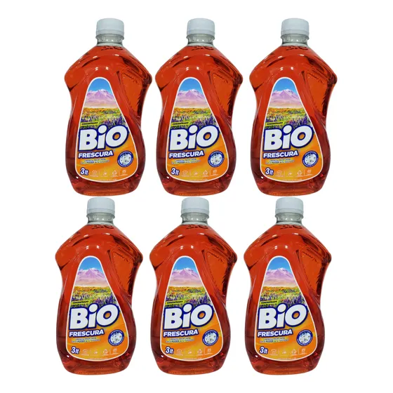 Pack 6 Detergente Liquido Bio 3lt Aroma Desierto Florido