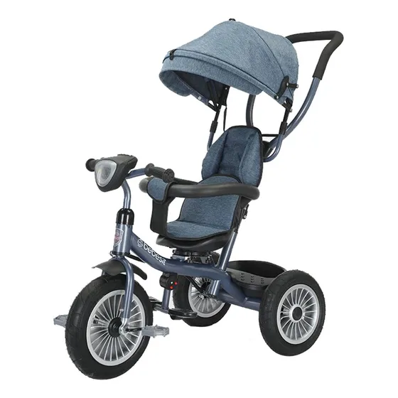 Triciclo Paseo Infantil 360 1326 Lx Azul Bebesit