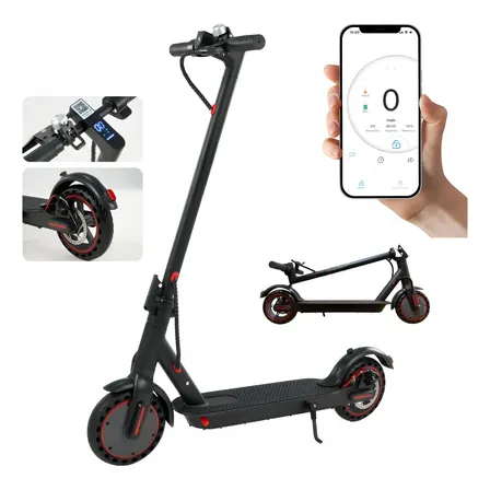 Patinete Scooter Elétrico 3 Velocidades 500w Com App+bt5.0 Preto