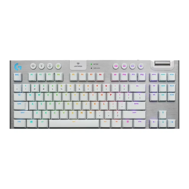 Teclado Mecanico Gamer Blanco Tkl Logitech G915 Rgb Backup