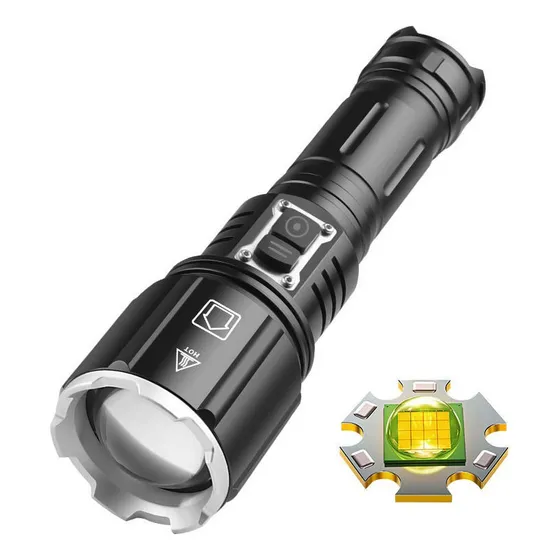Lanterna Led Recarregável 120000 Lumens Xhp160 Lanterna