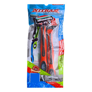 Mayoreo 20 Bolsas De Rastrillo Nitram Triple Hoja 2 Piezas Mayoreo 20 Bolsas De Rastrillo Nitram Triple Hoja 2 Piezas