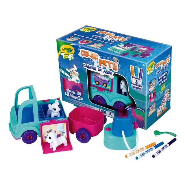 Juguete Camión De Aseo Crayola Color Pets Para Niños 3