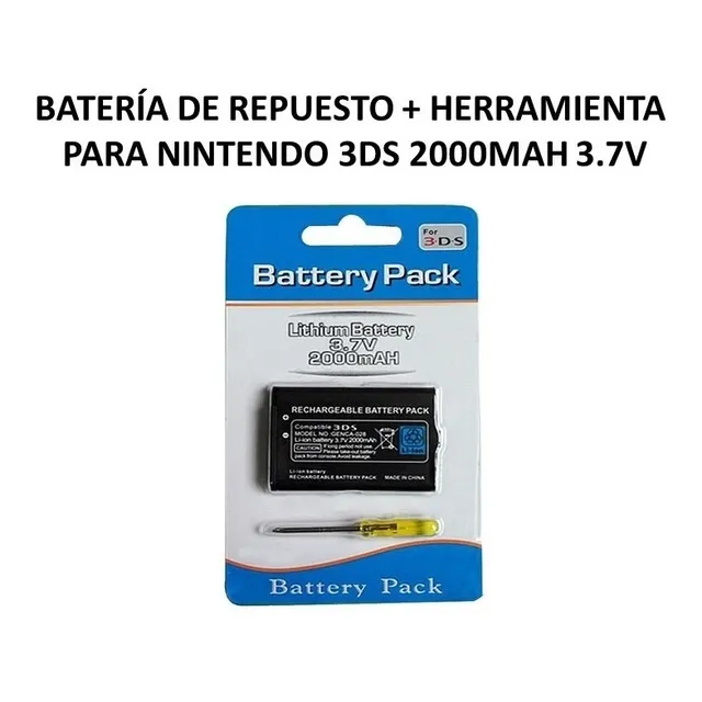 Batería De Repuesto Recargable Para Nintendo 3ds Ll