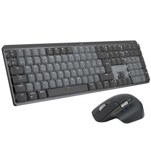 Logitech Combo Teclado Mx Mechanical + Mouse Mx Master 3s Color del mouse Grafito Color del teclado Negro
