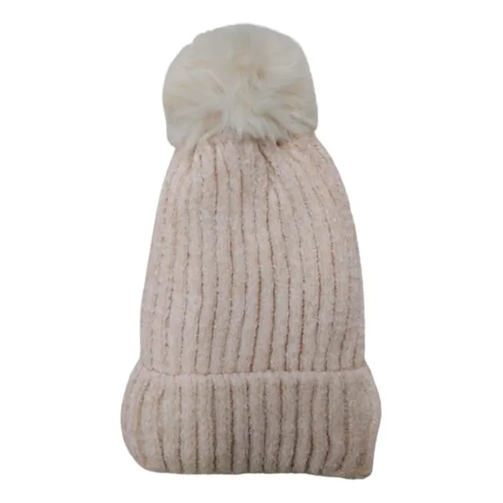 Gorro Invierno Infantil Chenille Liso Mm-6961